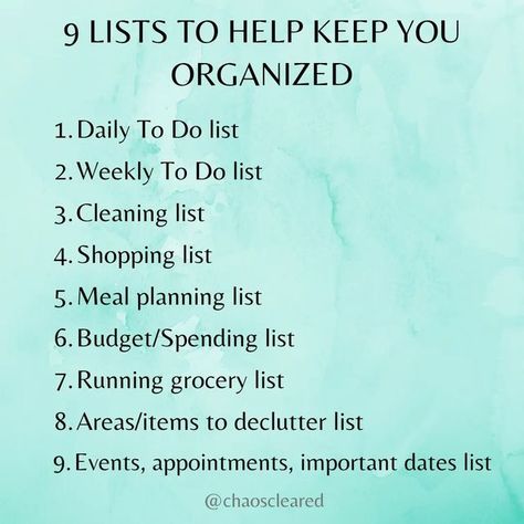 Ways To Organize Your Life, How To Get Organized, How To Organize Your Life, Married Life Organization, Organizing List, Meal Planning List, Frugal Homemaking, Organized Bedroom, Agenda Ideas