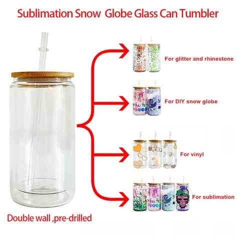 Glass Beer Can Cups Diy, Sublimation Snow Globe Tumbler, Sublimated Glass Can, Glass Beer Can Snow Globe, Glass Snow Globe Tumbler, Sublimation Beer Can Glasses, Snow Globe Glass Can, Sublimation Glass Beer Can, Snow Globe Tumbler Ideas