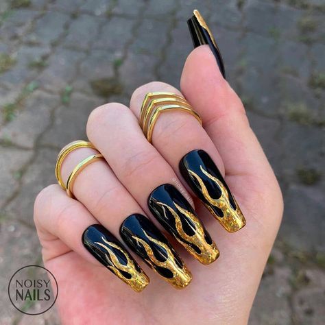 Gold Flame Nails, Leopard Nail Designs, Flame Nail Art, Amazing Craft Ideas, Neon Nail Designs, Star Nail Art, Leopard Nails, Classic Nails, Pretty Nail Art