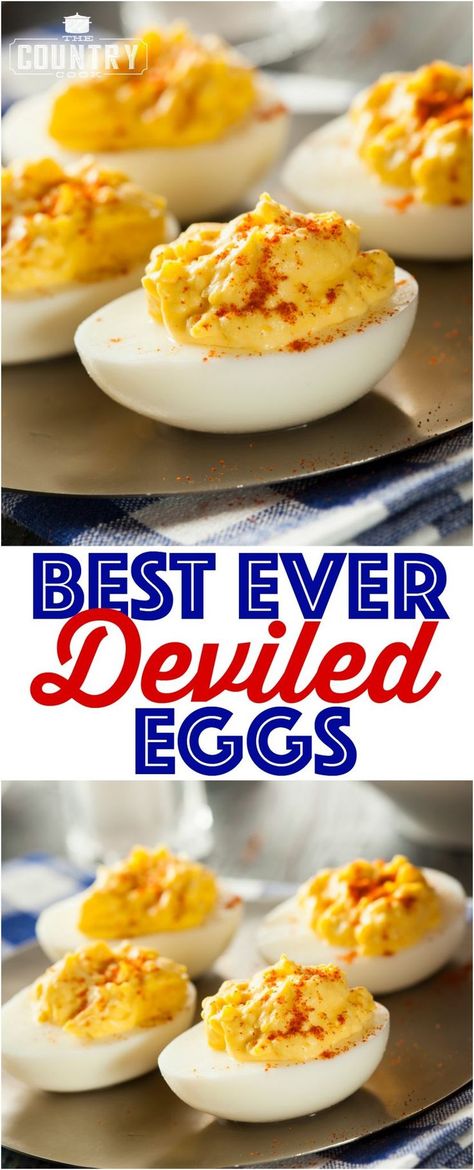 The Best Ever Deviled Eggs recipe from The Country Cook Best Ever Deviled Eggs Recipe, Best Ever Deviled Eggs, Best Deviled Egg Recipe Ever, Devilled Eggs Recipe Best, Best Deviled Eggs, Deviled Eggs Classic, Country Cook, The Country Cook, Deviled Eggs Recipe