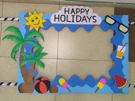 Selfie Booth, Happy Summer, Bulletin Board, Happy Holidays, Cut Out, Holidays