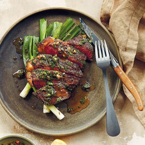 Neil Perry: Mastering the classics Rump Steak Recipes, Beef Rump, Neil Perry, Rump Steak, Grilled Beef, Spring Onions, Beef Cuts, How To Grill Steak, New Cookbooks