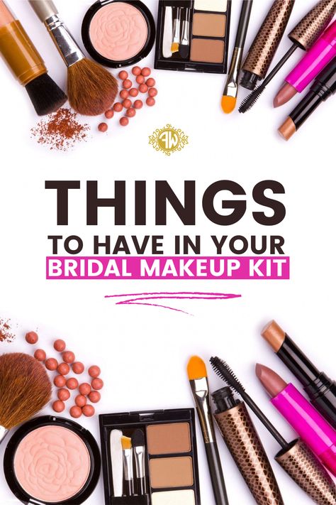 To have the perfect #makeup and look you have to have all the makeup essentials that have to be added in your #bridal makeup kit. We have made a list of all the essentials that you have to add to your bridal makeup kit.  #bridalmakeup #bridetobe #makeupkit #indianweddings Bridal Makeup Kit Products List, Makeup Kit For Bride, Bridal Makeup Kit List, Bridal Makeup Kit, Black Bride Wedding, Bridal Skincare, Bride Wedding Makeup, Latest Bridal Makeup, Makeup Names