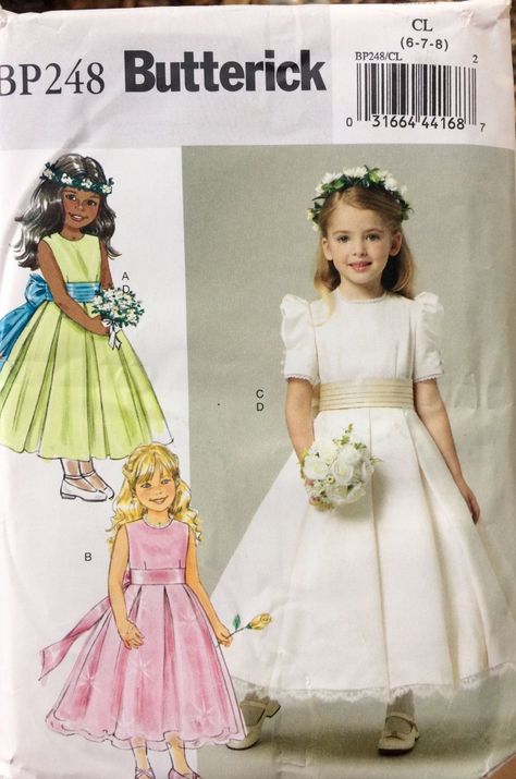 Flower Girl Dress Patterns, Flower Girl Dress Pattern, Flower Girl Gown, Dresses By Pattern, Girls Dress Sewing Patterns, Girl Dress Pattern, Wedding Dress Patterns, Dress Patterns Free, Sewing Patterns Girls