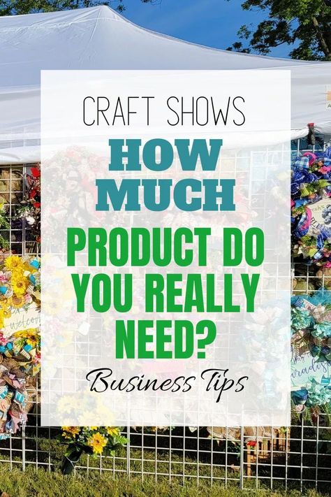 Craft Show Vendor Tips, Craft Fair Embroidery Booth, How To Display At A Craft Show, What To Bring To A Vendor Event, How Much Inventory For Craft Show, Wreath Display For Craft Show Ideas, Craft Show Must Haves, Embroidery Craft Fair Display, Tshirt Vendor Booth Display Ideas Diy