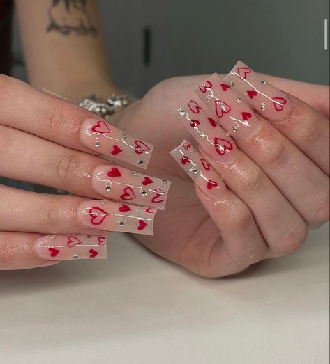 Medium Length Valentines Day Nails, Valentines Day Nails, Valentine's Day Nails, Medium Length, Valentines Day, Valentines, Nails, Valentine's Day