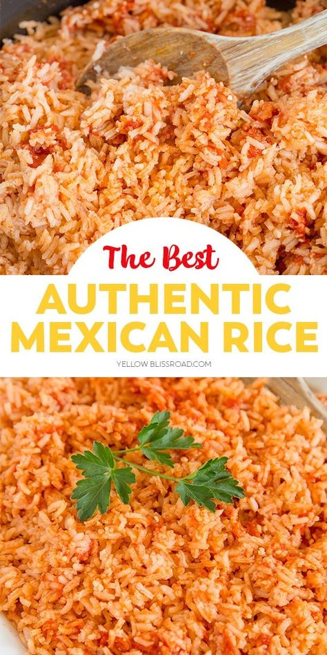 The Best Mexican Rice, Best Mexican Rice, Authentic Mexican Rice, Mexican Rice Recipe, Mexican Rice Recipes, Rice Side Dishes, Easy Rice Recipes, Mexican Dinner, Mexican Rice