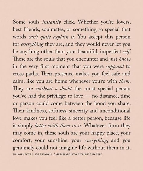 Best Friends Soulmates, Soulmate Poems, Friends Soulmates, Special Person Quotes, Charlotte Freeman, Wedding Readings, Lovers Quotes, Soulmate Quotes, Messages For Him