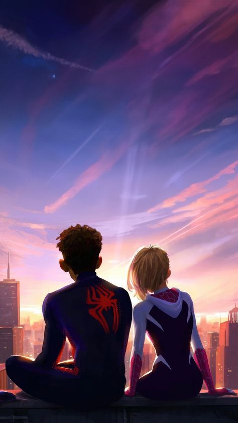 Spiderman And Spider Gwen, Marvel Phone Wallpaper, Image Spiderman, Miles Spiderman, Karakter Marvel, Miles Morales Spiderman, Spiderman Spider, Spiderman Artwork, Spider Art