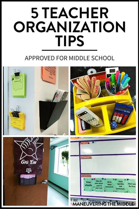 5 Teacher Organization Tips for Middle School - Maneuvering the Middle Middle School Organization, Tips For Middle School, Classroom Incentives, School Starts, Middle School Classroom, Education Organization, Teacher Organization, Classroom Setup, Education Kindergarten