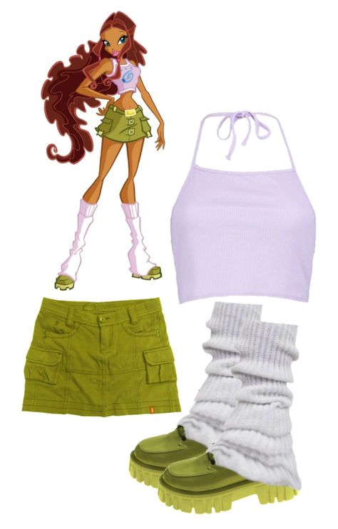 Aisha Winx Club Outfit, Aisha Winx Club, Aisha Winx, Spy Outfit, Looks Hip Hop, Pretty Halloween Costumes, Character Inspired Outfits, Trendy Halloween Costumes, Club Outfit