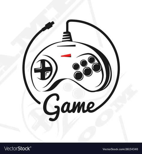 Gamepad Logo, Tournament Logo, Computer Club, Monochrome Style, Logo Game, Monochrome Fashion, Vector Logo, Game Design, Png Images