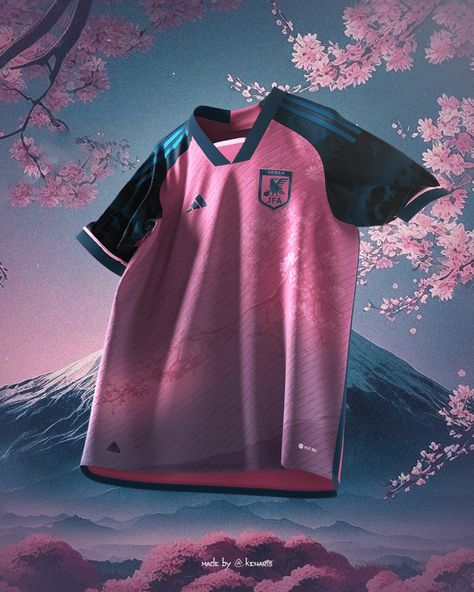 Concept Kit - Japan Jersey Design Ideas Aesthetic, Cool Soccer Jerseys, Jersey Volly Design, Jersey Bola Design, Football Jersey Design Soccer, Volleyball Jerseys Design Men, Sports Jersey Design Football, Simple Jersey Design, Football Jersey Ideas