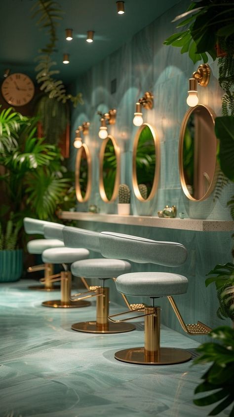 Small Hair Salon Interior Design, Small Beauty Salon Ideas, Club Design Interior, Beauty Salon Interior Design Ideas, Small Hair Salon, Beauty Shop Decor, Salon Interior Design Ideas, Salon Design Ideas, Beauty Salon Interior Design