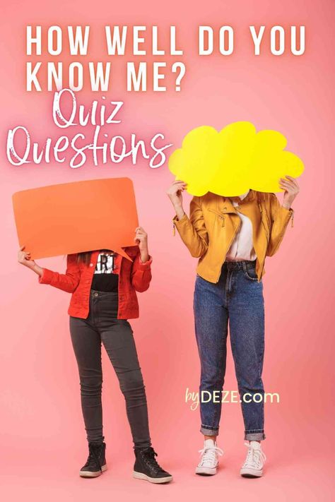 239 Deep + Unique "How Well Do You Know Me" Questions - byDeze Fun Quiz Questions, Relationship Quiz, Questions For Friends, Public Display Of Affection, I Am Angry, List Of Questions, Fun Questions To Ask, Deep Questions, Do You Know Me