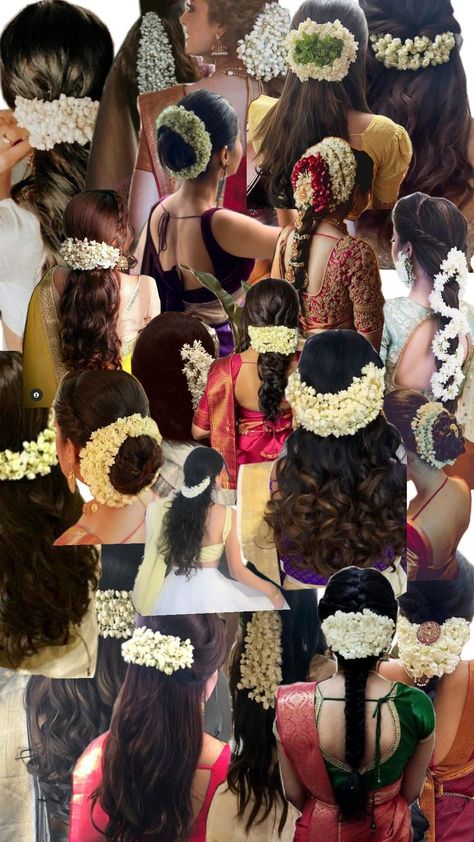 #onam Hairstyles For Long Hair Function, Wedding Hairstyles Indian Traditional, Lotus Hairstyle, Onam Hairstyle, Hair For Saree, Hairstyles For Saree Look, Indian Hair Style, Hairstyle With Saree, Mehndi Hairstyle