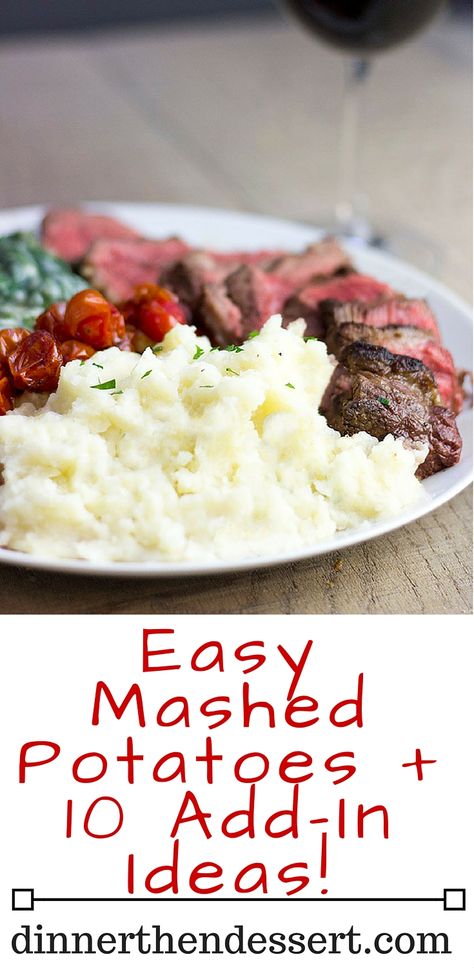 The perfect mashed potatoes to serve alongside your steak, ham or turkey in the holiday season and it makes enough for a crowd! Easily halved for smaller meals, this recipe is simple and open to your favorite add ins! Mashed Potatoes Recipe Easy, Perfect Mashed Potatoes, Easy Mashed Potatoes, Diy Easy Recipes, Potato Dinner, With Mashed Potatoes, Making Mashed Potatoes, Party Appetizers Easy, Supper Recipes