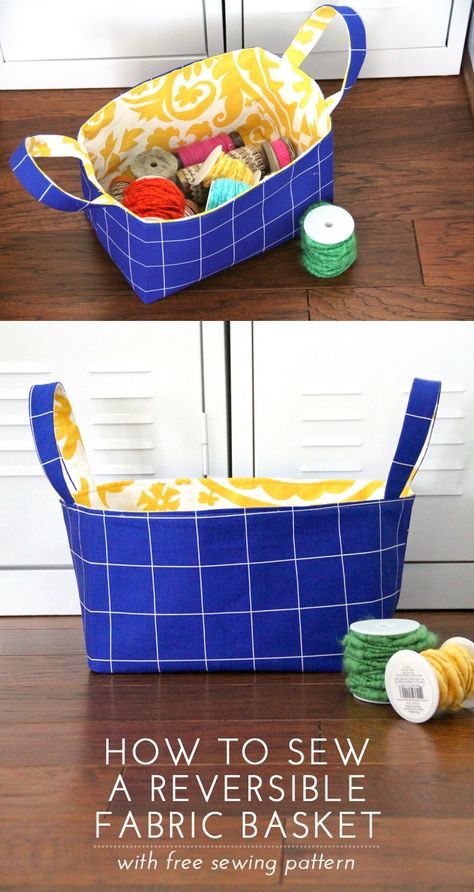 Basket Sewing Pattern, Fabric Storage Baskets, Fabulous Diy, Sew Ins, Fabric Basket, Beginner Sewing Projects Easy, Sewing Baskets, Vide Poche, Leftover Fabric