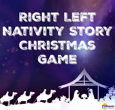 The Right Left Game's at a Holiday party are quite popular! Which is why I wanted to share this Right Left Nativity Story Christmas Game with you all. Christmas Story Left And Right Game, Left Right Christmas Game Bible, Right Left Nativity Story Christmas Game, Christmas Story Trivia With Answers, Left Right Nativity Story, Right Left Christmas Game Based On The Nativity Story, Left And Right Christmas Story, Left Right Story Game Christmas, Nativity Left Right Game Free