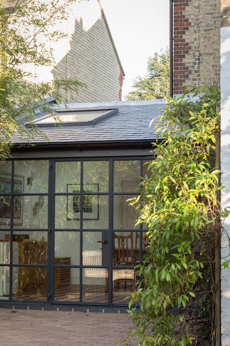 Before & After: Architects Breathe New Life Into A Dated Victorian Property | Crittal Doors Extension, Victorian Extension, Crittal Doors, Modern Conservatory, Victorian Conservatory, Orangery Extension, Cottage Extension, Conservatory Kitchen, Glass Conservatory