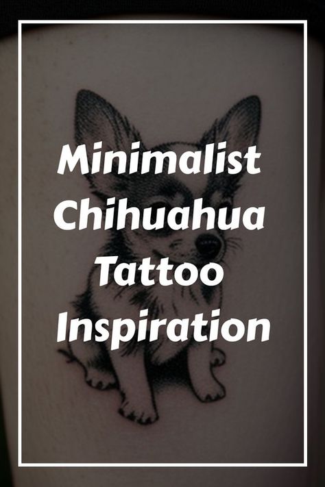 Showcase your love for the tiny but mighty with our Chihuahua Tattoo Ideas. Each design highlights the charm and personality of Chihuahuas, symbolizing loyalty, vibrancy, and a big heart in a small package. Perfect for those who adore this spirited breed. Cute Chihuahua Tattoos, Chihuahua Tattoo Minimalist, Chihuahua Tattoo Small, Chihuahua Tattoo Outline, Chihuahua Tattoo Ideas, Chi Tattoo, Chihuahua Tattoos, Chihuahua Memorial, Chihuahua Tattoo