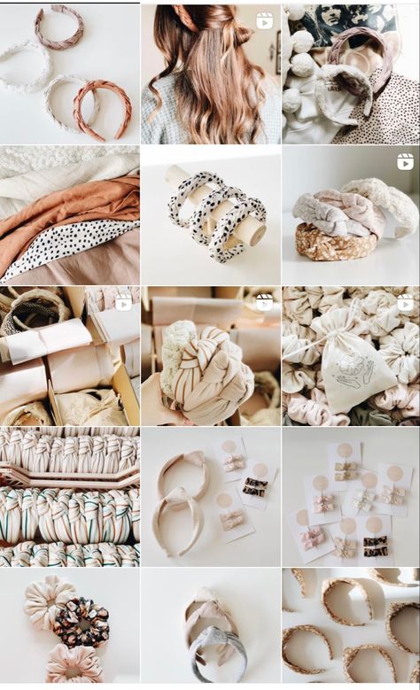 Scrunchies Instagram Feed, Headband Flatlay, Accessories Instagram Feed, Hair Accessories Photography, Instagram Brows, Diy Hair Accessories Ribbon, Instagram Feed Layout, Selling On Instagram, Hair Chains