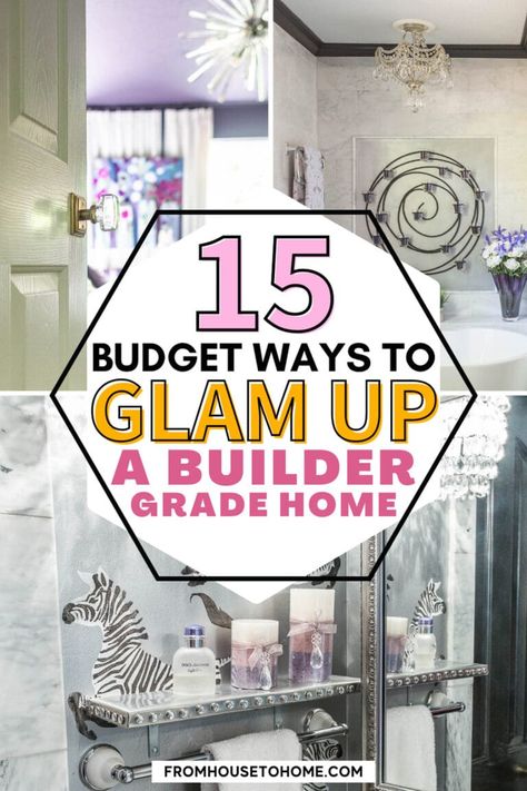 Want to add glamour to your home? This is the ultimate guide with the best 15 ways on how to add glam to your home. Recreate the look of Hollywood glamour on a budget! Industrial Glam Decor, Hollywood Glam Interior Design, Glam Bathroom Ideas, Hollywood Glam Bedroom, Hollywood Glam Decor, Glam Bathroom Decor, Glamour Living Room, Modern Glam Decor, Glam Apartment