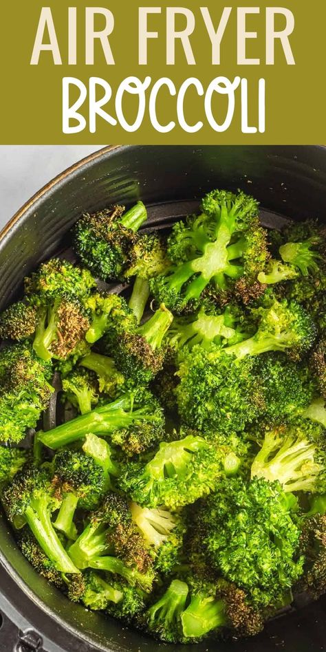 How To Air Fry Frozen Broccoli, Air Fried Frozen Broccoli, Brocolli Air Fryer Recipe, Recipes For Frozen Broccoli, How To Make Broccoli Taste Good, Air Fryer Broccoli Frozen, Frozen Broccoli Recipes Side Dish, Frozen Broccoli Air Fryer, Air Fry Frozen Broccoli