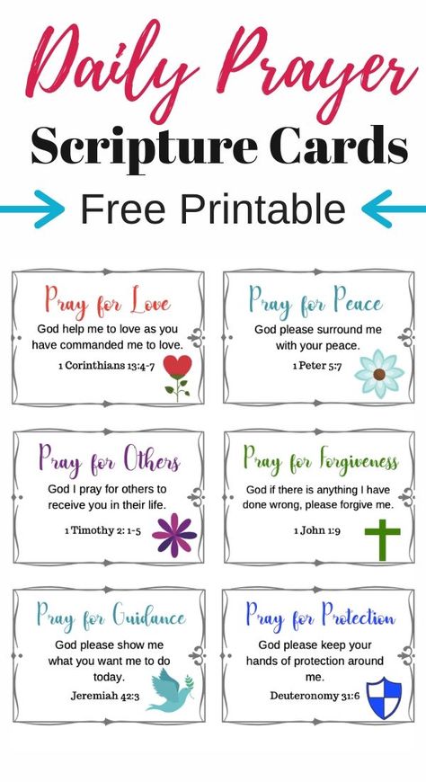 Daily Prayer Free Printable - Daily prayer is the most important thing you can do. Like gets busy but we should always remember to pray daily. It's important to include each of these seven parts of daily prayer into your prayer life so you will be equipped to stand. #prayers #dailyprayer #intercessoryprayer #faithprayer #prayerforguidance #prayerforprotection #prayerfortoday #prayerforforgiveness Free Prayer Printables, Remember To Pray, Prayer Cards Printable, Bible Verses About Prayer, Prayer Jar, Pray Daily, Prayer For Guidance, Printable Prayers, Bible Verses For Kids