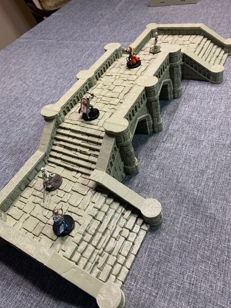 D&d Terrain, Foam Terrain, Ruined Tower, Round Gazebo, Dnd Terrain, Dnd Crafts, Bridge Model, Stone Building, Dungeon Master's Guide