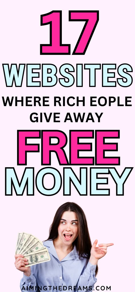 17 Websites Where Rich People Give Free Money - Aimingthedreams Get Rich Quick Ideas, How To Get Free Money, Secret Websites To Make Money, Find People Online, Free Money Now, Money Making Websites, Making Money Ideas, Get Free Stuff Online, Hack Free Money