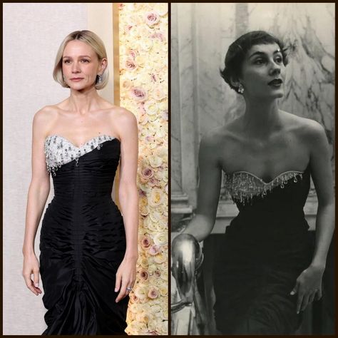 Carey Mulligan in vintage Schiaparelli at the 2024 Golden Globe Awards Vintage Schiaparelli, Carey Mulligan, Golden Globe Award, Dreamy Dress, Golden Globes, Red Carpet Looks, Red Carpet, Globe, Red