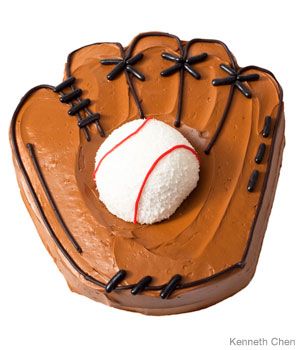 Baseball Cakes Roundup · Edible Crafts | CraftGossip.com Baseball Cake Ideas, Baseball Glove Cake, Baseball Theme Cakes, Baseball Birthday Cake, Baseball Cakes, Sports Birthday Cakes, Baseball Food, Baseball Birthday Cakes, Bd Cake