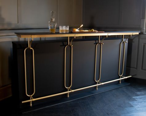 Foot Rail Tubing Bistro Shelving, French Style Kitchen, Bar Kitchen Island, Urbane Bronze, Cap Wall, Spencer House, Drawer Pulls Kitchen Cabinets, Countertop Support, Rail Bracket