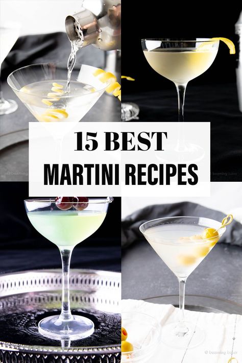 Best Martini Recipes from Beaming Baker. The best collection of the best martini recipes, from classic and dirty to sweet and tart, we’ve got the martini recipes to satisfy every palate! Chocolate Espresso Martini Recipe, Martini Recipes Classic, Coffee Martini Recipe, Best Martini, Best Martini Recipes, Cake Martini, Beaming Baker, Dirty Martini Recipe, Sweet Martini