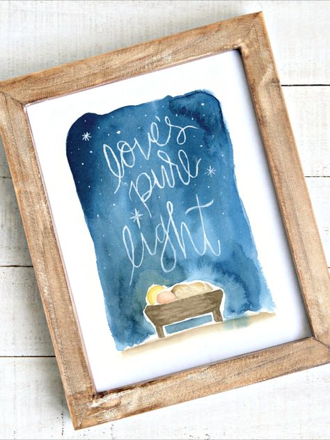 Night Watercolor, Favorite Christmas Songs, Christmas Paintings On Canvas, Christmas Card Art, Watercolor Christmas Cards, Easy Canvas Painting, Christmas Jesus, Paint Cards, Canvas Easy