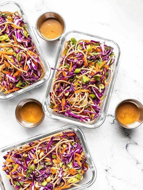 Cold Peanut Noodles, Peanut Noodle Salad, No Heat Lunch, Eating Simple, Flexitarian Recipes, Bon Apetit, Food Salad, Budget Bytes, Vegetarian Meal Prep