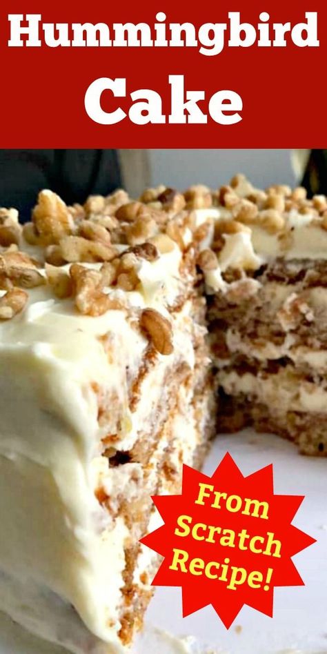 Hummingbird Cake 12 Tomatoes, Desserts For Womens Group, Mockingbird Cake Recipes, Humming Bird Cake Recipe Southern Living, Humming Bird Cake Design, 12tomatoes Recipes Desserts, Redbird Cake, Humming Bird Cake Recipe, Hummingbird Cake From Box Recipe