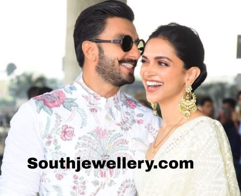 deepika padukone earrings Deepika And Ranveer, Deepika Ranveer, Indian Groom Wear, Wedding Dresses Men Indian, Mumbai Airport, Indian Couple, Deepika Padukone Style, Bollywood Couples, Wedding Dress Men