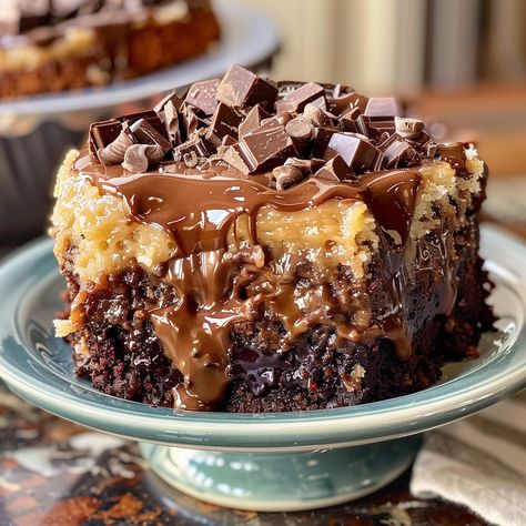 German Chocolate Poke Cake German Poke Cake, Luxurious German Chocolate Poke Cake, German Choc Poke Cake, German Chocolate Poke Cake Easy, German Chocolate Poke Cake Recipes, German Chocolate Pound Cake, German Chocolate Poke Cake, 7 Up Cake, Pecan Filling