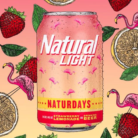 Don’t be alarmed if your next Natty beer run has you crossing paths with a fun-loving flock of flamingos because Naturday season is officially her. Natty Light is introducing Naturdays, a sessionable light lager brewed with phenomenal strawberry lemonade flavor. Natty Light, Beer Pong Table Designs, Beer Table, Flavored Beer, Popular Beers, Fun Drinking Games, Senior Pictures Sports, Beer Pong Tables, Beer Pong