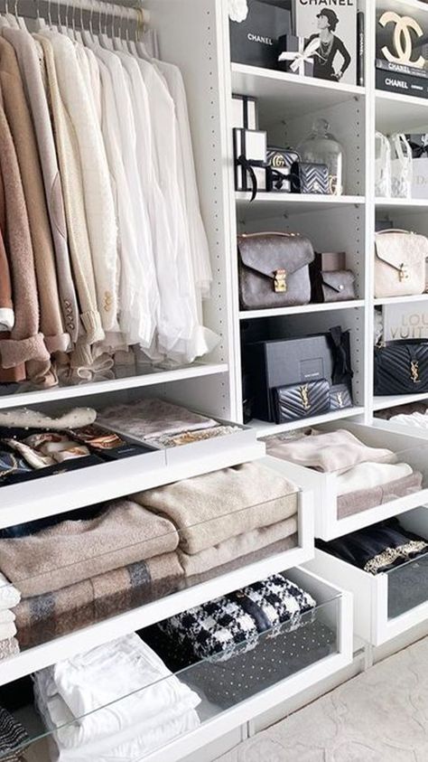 Diy Fitted Wardrobes, Organized Closet, Walking Closet, Dream Closet Design, Walk In Closet Design, Closet Shelf Organization, Open Closet, Wardrobe Room, Closet Decor