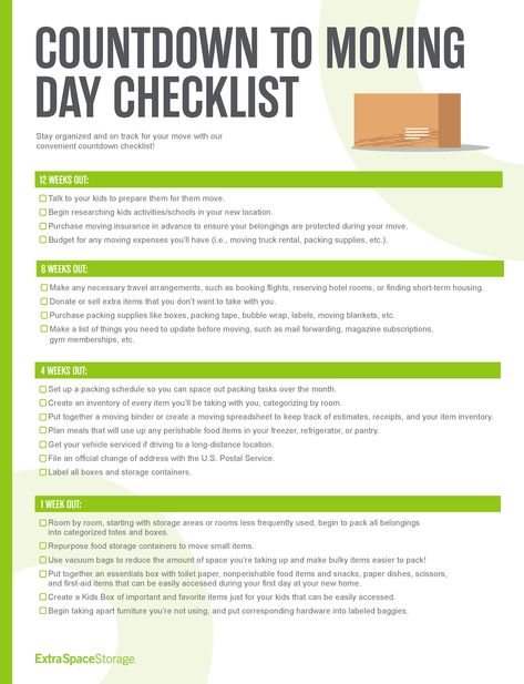 Whether you’re moving across town, to a new city, or across the country, a moving checklist can help your transition go smoothly and limit the chances you’ll forget to pack something important. Below is a moving to-do list with steps to ensure you stay organized and on track during your upcoming move! Moving Day Checklist, Moving To Do List, Moving List, Moving House Checklist, Apartment Moving, Moving Planner, Moving To A New Home, Moving Expenses, Extra Space Storage