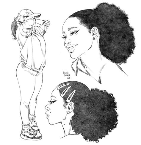 𝑳𝑨𝑼𝑹𝑨 𝑩𝑹𝑨𝑮𝑨 | Sketches 💜 👉SWIPE 👉 _____________ #sketches #doodle #digitalsketch #digitalart #laurabraga #woman #sketching | Instagram Afro Hair Drawing, Portrait Drawing Tips, Anatomy Sketches, Comic Style Art, Principles Of Art, Concept Art Drawing, Character Design Animation, Sketchbook Inspiration, Afro Art