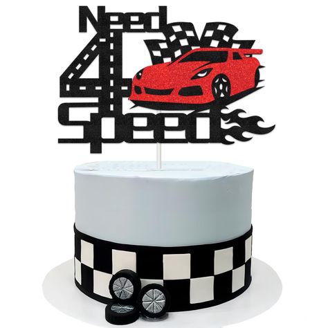 PRICES MAY VARY. 🏎️ Ignite the Celebration: Elevate your event with the "Need Four Speed" cake topper, designed to inject speed and energy into any racing-themed occasion. 🍰 Perfect Cake Accent: This cake topper is the ideal decoration for your birthday cake, adding a dynamic element that captures the essence of speed and excitement. 🎉 Versatile Use: Whether it's a 4th birthday, a party for racing enthusiasts, or any event that embraces the need for speed, this topper is the perfect finishing Need 4 Speed Birthday Party Cake, 4 Th Birthday Party Boy, Need 4 Speed Birthday Cake, Need Four Speed Birthday Cake, Race Car Birthday Party Ideas Cake, Need Four Speed Party, Need Four Speed Birthday Theme, Need 4 Speed Birthday, Need 4 Speed Birthday Party