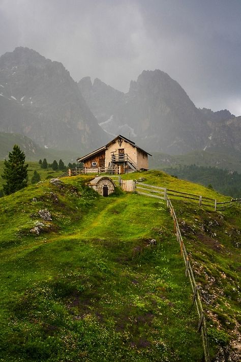 The Dolomites, Italy Dolomites Italy, The Dolomites, Cloudy Sky, Italy Photo, Mountain Cabin, Pretty Places, Oh The Places Youll Go, Beautiful World, Wonders Of The World