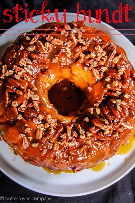 Bundt Pan Recipes, Pecan Cinnamon Rolls, Sticky Bun, Sticky Buns Recipes, Kentucky Butter Cake, Sweet Roll Recipe, Spiced Pecans, Bundt Cake Pan, Sweet Dough