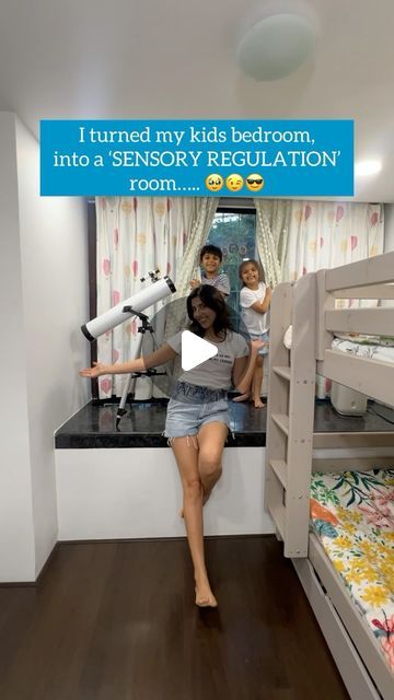 Simone on Instagram: "The magical sensory regulation room.

Because every child deserves their own therapeutic space ! 😄🩵🌈

Most kids ( and adults ) have varied sensory needs.

And not getting enough sensory input or output can result in behavioral issues, huge tantrums and what not !

I’m not saying this is the only way to get your child sensory input that works on their VESTIBULAR sense, there are various ways to do that like gymnastics or jungle gyms and so much more, but I chose to bring it all home. 😂😉

And I couldn’t have done it alone.

So here’s a shoutout to the team that helped me build this dream.

@letstickle.sensory - THANK YOU. They are the wizards who create the swings, hammock, the rock wall and the monkey bar, crash pad and ladders. And they KILLED IT !
😍🥰😍

@twabi Play Loft, Sensory Regulation, Sensory Input, Monkey Bar, Sensory Wall, Wallpaper Shelves, Crash Pad, Jungle Gym, Monkey Bars