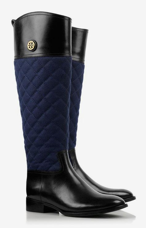 toryburch navy and black boots Navy Blue Boots Outfit, Blue Boots Outfit, Navy Blue Boots, Tory Burch Boots, Womens Black Booties, Yoga Iyengar, Blue Boots, Riding Boot, Vinyasa Yoga