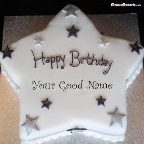 Late Happy Birthday Wishes, Twinkle Star Party, Name Profile, Cool Happy Birthday Images, Happy Birthday Cute, Happy Birthday Writing, Bolo Vintage, Birthday Card With Name, Star Cake